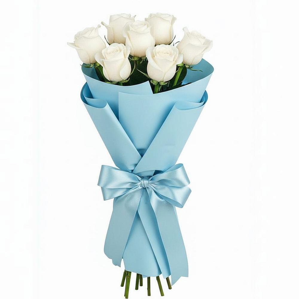 Букет 7 белых роз Проуд в Красногорской