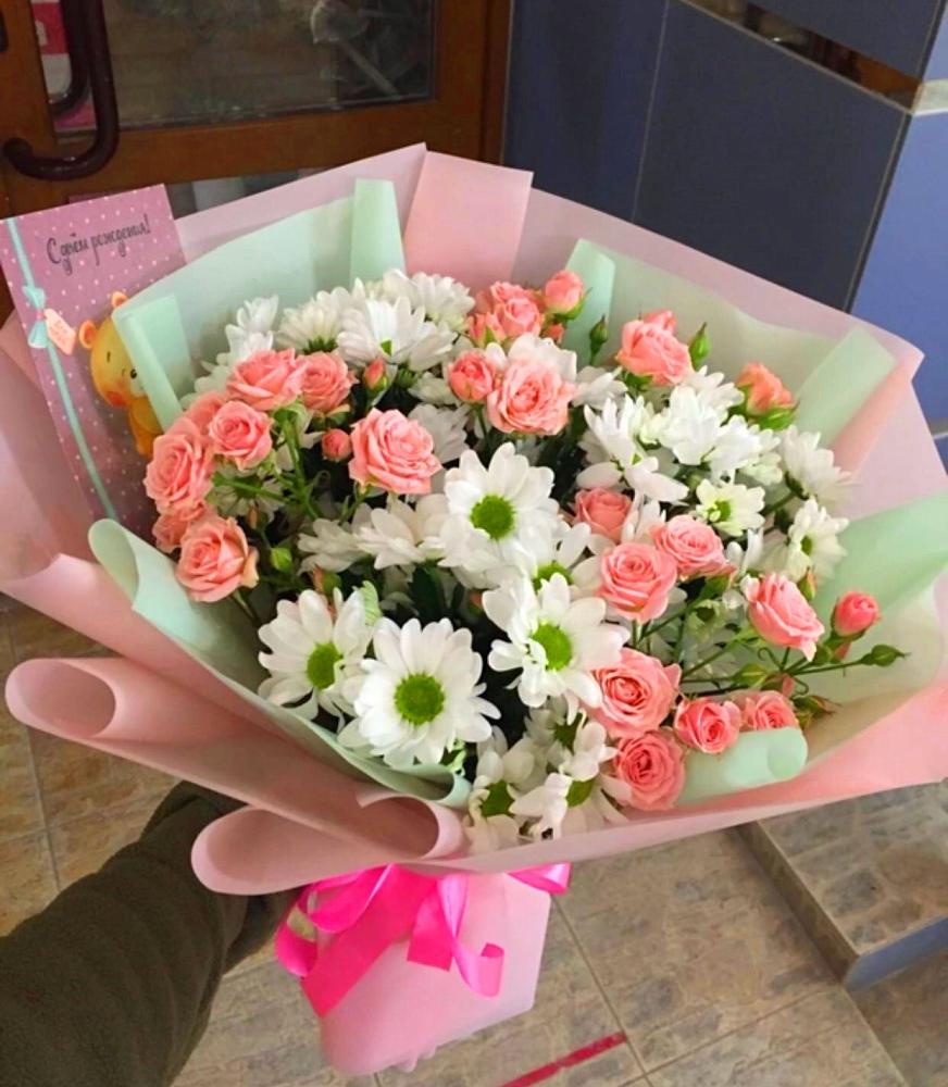 Букет цветов из: Розы и Хризантемы в Красногорской