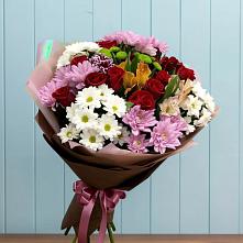 Букет цветов из:  Розы, Хризантемы и Альстромерии в Красногорской