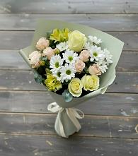 Букет цветов из:  Альстромерии, Розы и Хризантемы в Красногорской