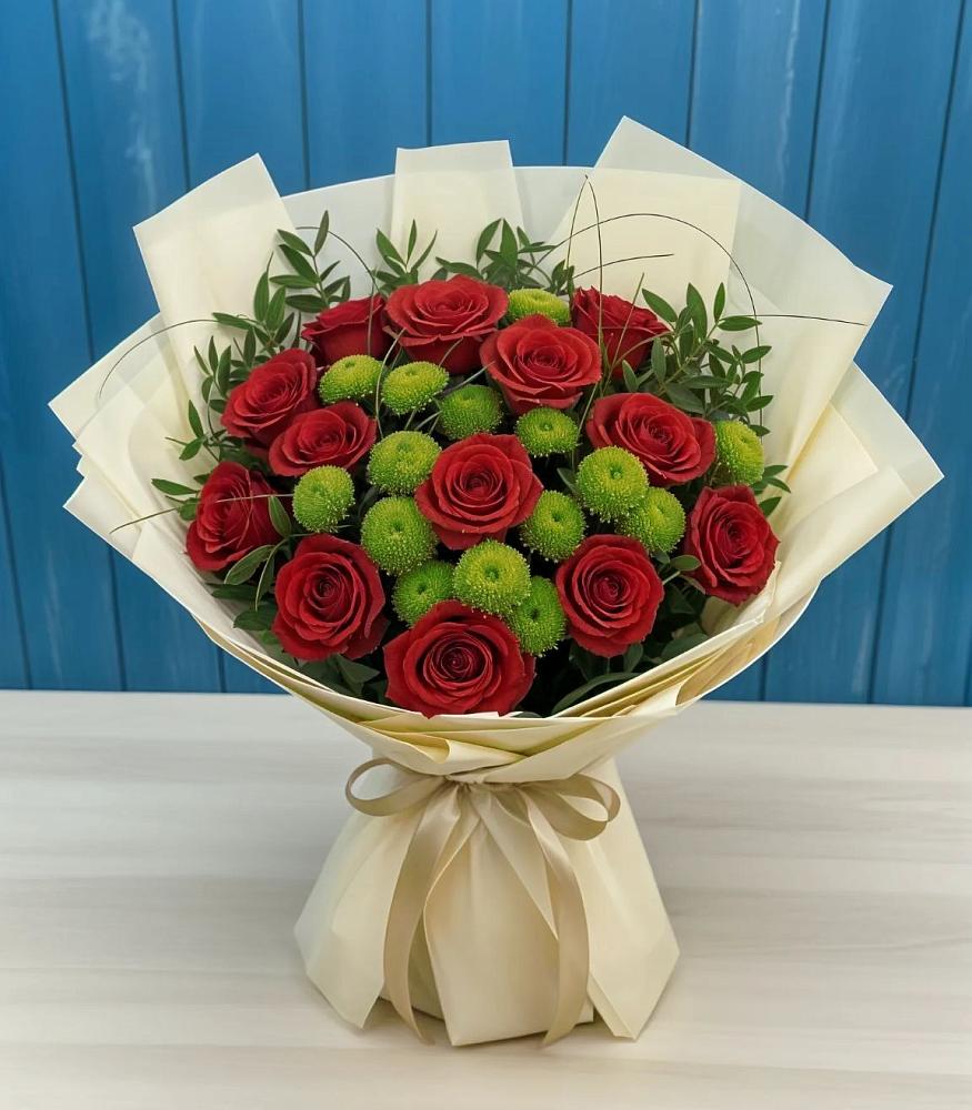 Букет цветов из: Розы и Хризантемы в Красногорской