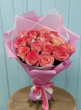 Букет 15 Розовых роз Равель в Красногорской