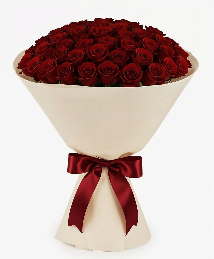 Букет 101 Бордовая роза Блэк Бакарра в Красногорской